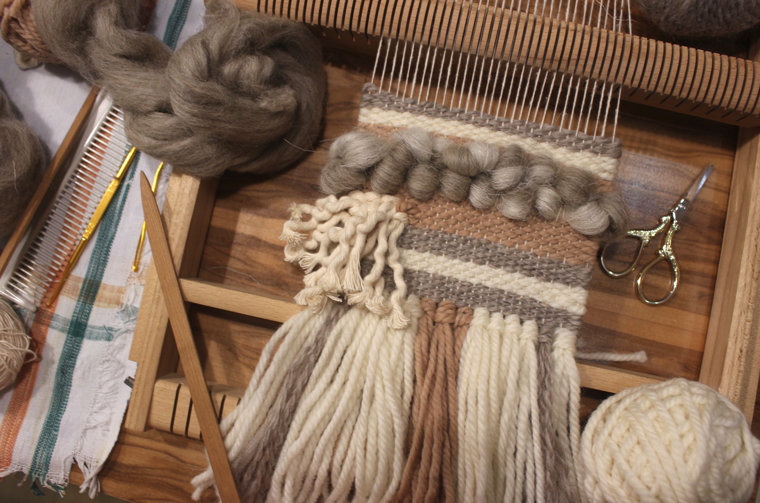 2018/12/07 Mai Oyamada 羊毛で造るウィービングタペストリー ワークショップ